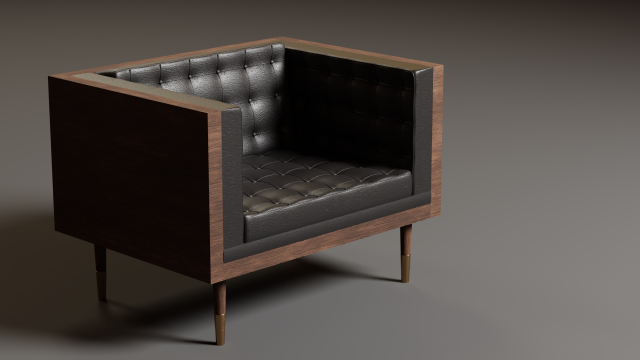 box chair 3D Model .c4d .max .obj .3ds .fbx .stl .blend 