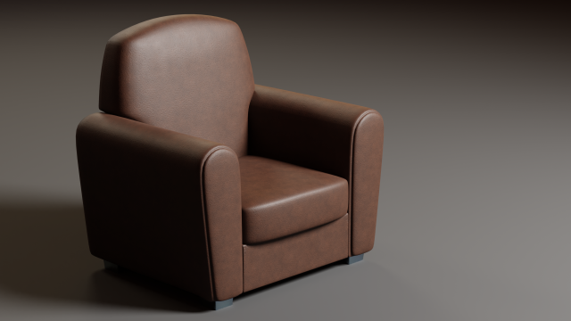 club chair 3D Модель .c4d .max .obj .3ds .fbx .stl .blend 