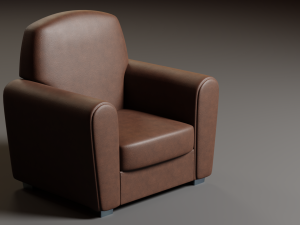 club chair Modello 3D