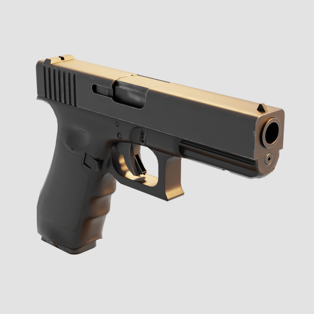 handgun 3D Модель .c4d .max .obj .3ds .fbx .stl .blend 
