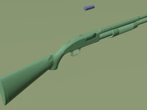 pump action shotgun 3D Model