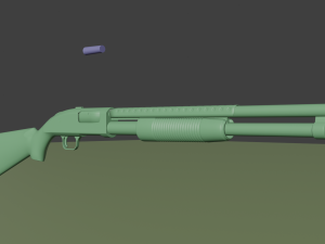 pump action shotgun Model 3D