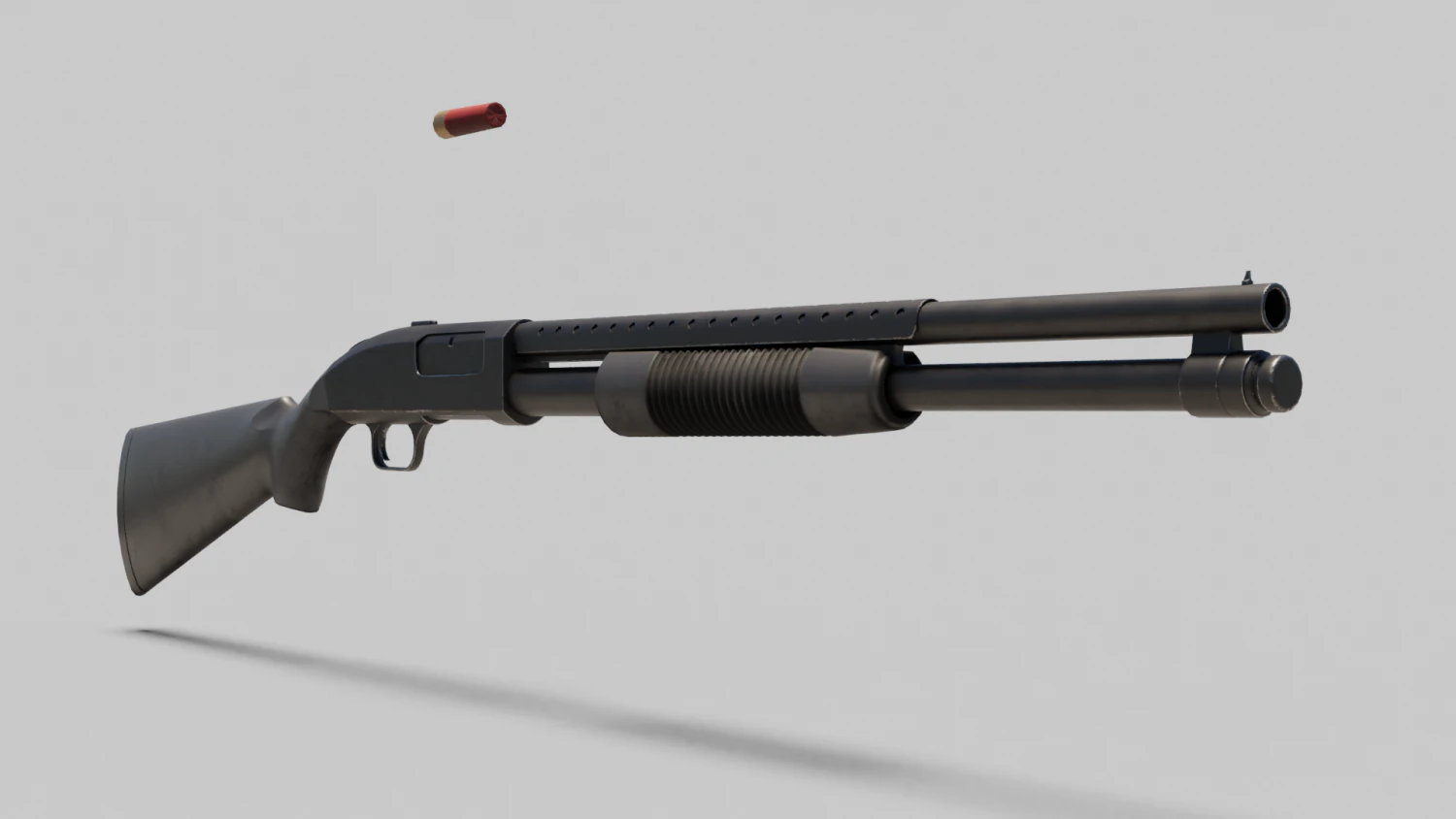 pump action shotgun 3D Model .c4d .max .obj .3ds .fbx .stl .blend 