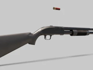 pump action shotgun 3D Model