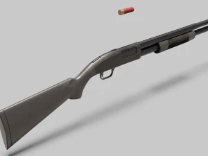pump action shotgun 3D Model