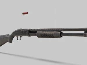 pump action shotgun 3D Model