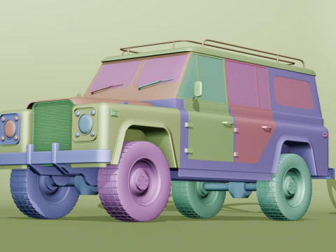 Offroad 4x4 landcruiser 3D Model