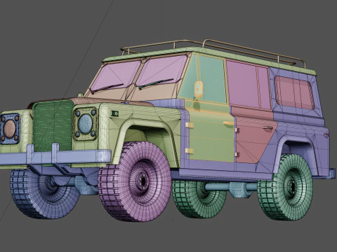 Offroad 4x4 landcruiser 3D Model