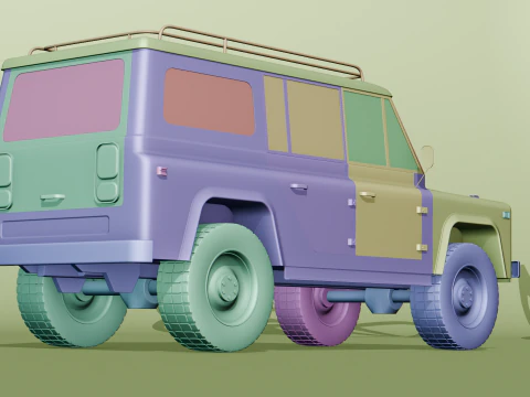 Offroad 4x4 landcruiser 3D Model