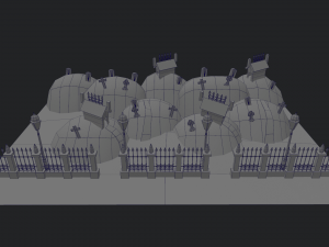halloween graveyard 3D 模型