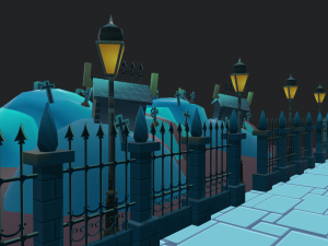 halloween graveyard 3D 模型