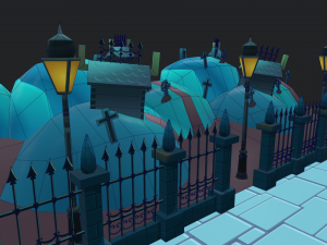 halloween graveyard 3D 模型