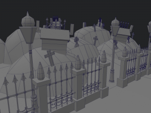 halloween graveyard 3D 模型