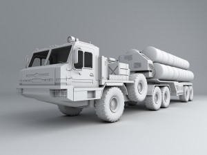 c500 pvo nuclear russian army Model 3D