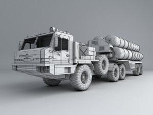 c500 pvo nuclear russian army Model 3D