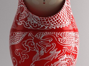 matryoshka russian and china 3Dモデル
