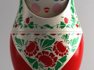 matryoshka russa e chinesa Modelo 3D