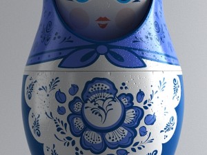 matryoshka russian and china 3Dモデル