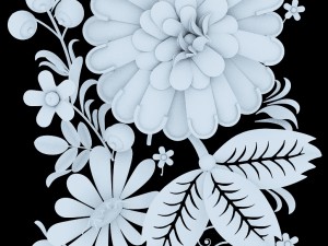 khokhloma russian pattern 3D Model