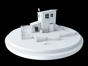 पुराने घर 3D मॉडल