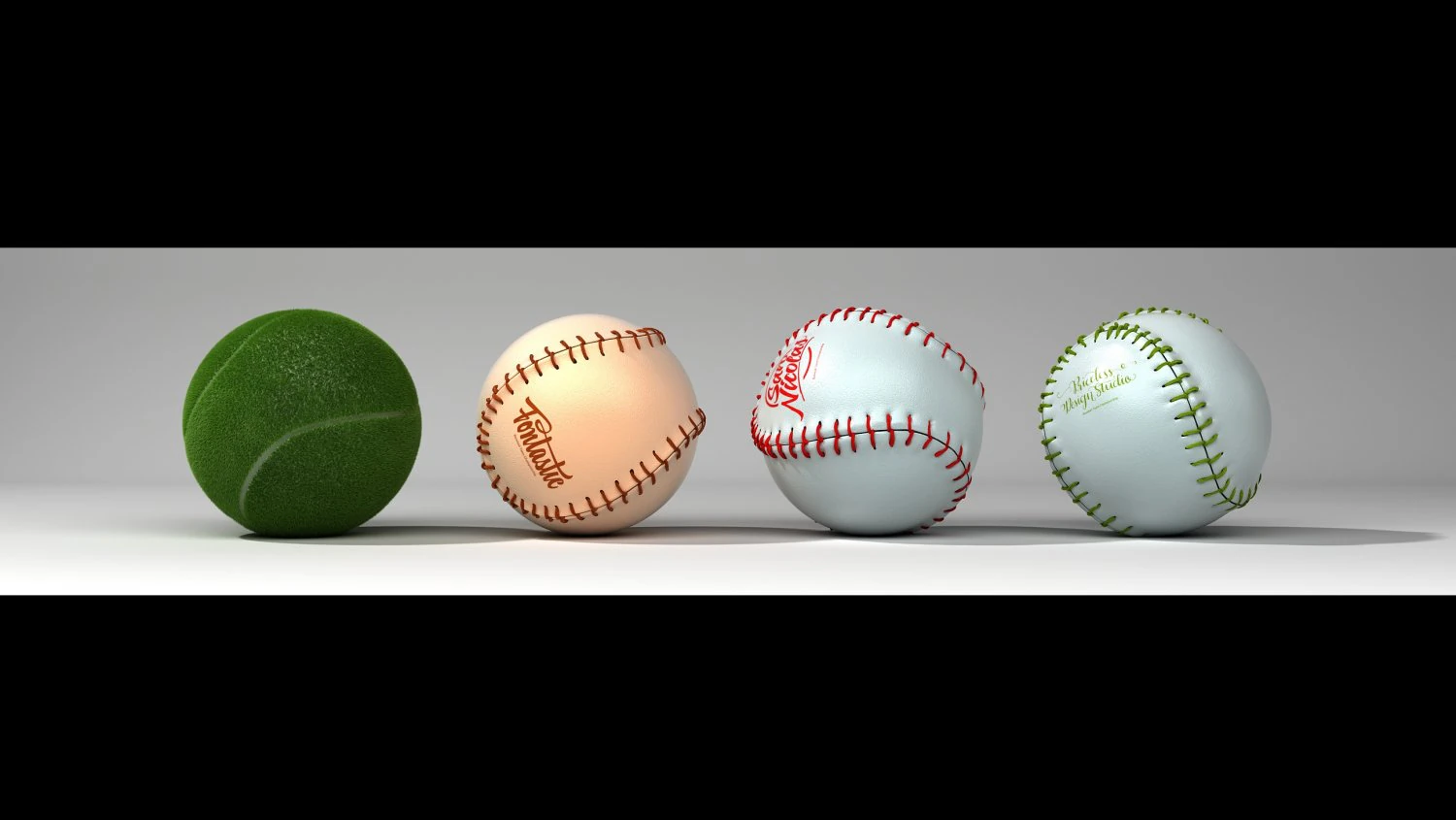 baseball and tennis balls 3D Model .c4d .max .obj .3ds .fbx .stl .blend 