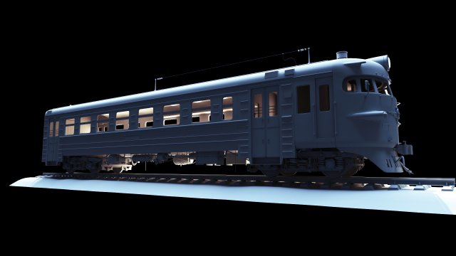 ussr train er9p-132 3D 模型 .c4d .max .obj .3ds .fbx .stl .blend 