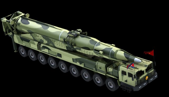 hwasong rocket the north korea Modèle 3D .c4d .max .obj .3ds .fbx .stl .blend 