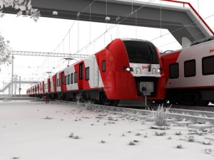 Lastochka train 3D 模型