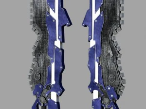 खंडित ब्लेड फंतासी तलवार खेल तैयार है 3D मॉडल