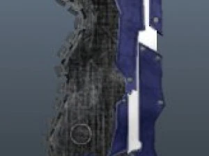 segmented blade fantasy sword game ready 3D Model