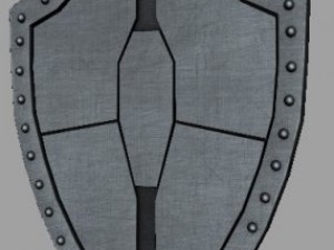 metal shield for games and animation 3D Model