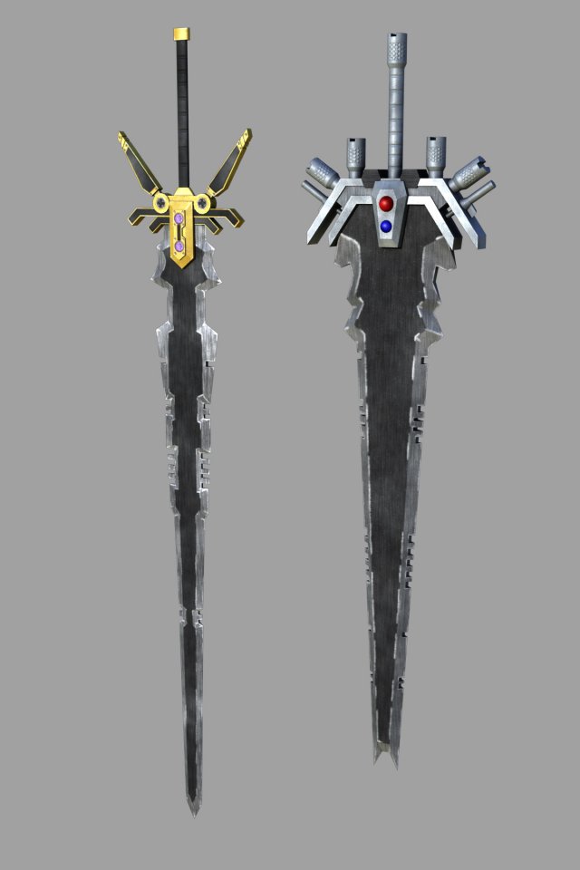 fantasy greatswords game ready 3D मॉडल .c4d .max .obj .3ds .fbx .stl .blend