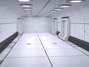 scifi modular corridor 3D 모델