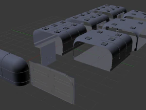 scifi modular corridor 3D Model