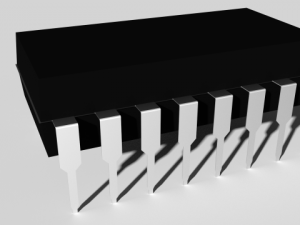 16pin microchip 3D 模型