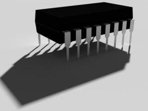 16pin microchip 3D Модель