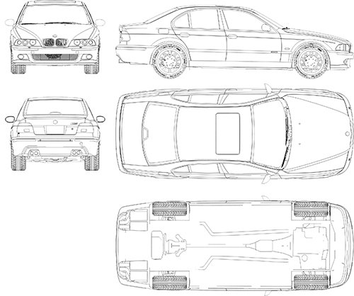 bmw m5 e39 1998 3Dモデル .c4d .max .obj .3ds .fbx .stl .blend 