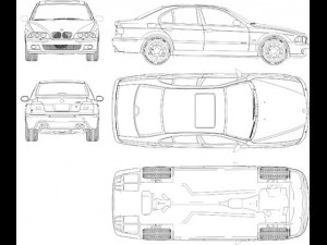bmw m5 e39 1998 3D Model