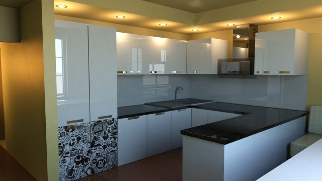 kitchen 3D Модель .c4d .max .obj .3ds .fbx .stl .blend 