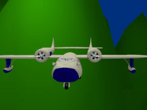 bebek laut pesawat amfibi Model 3D