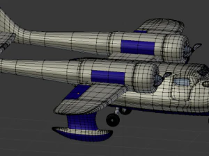 bebek laut pesawat amfibi Model 3D