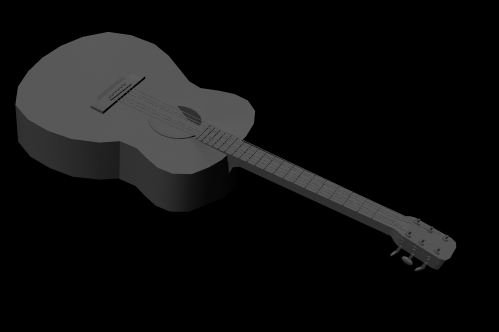 guitar 3D Model .c4d .max .obj .3ds .fbx .stl .blend 