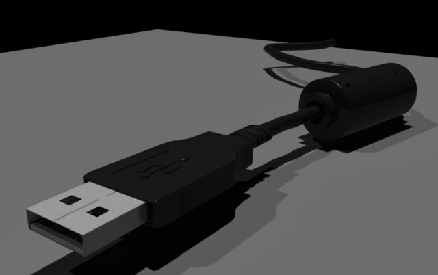 usb cable Modelo 3D .c4d .max .obj .3ds .fbx .stl .blend 