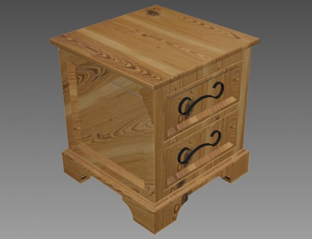 bedside table 3D Модель .c4d .max .obj .3ds .fbx .stl .blend 
