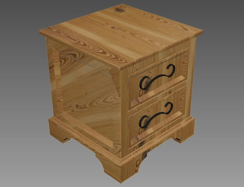 bedside table 3D Model .c4d .max .obj .3ds .fbx .stl .blend