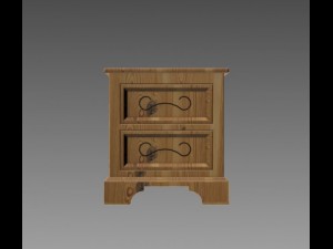 bedside table 3D Модель