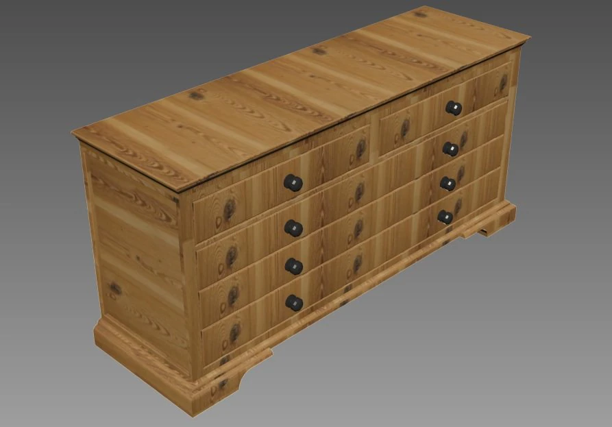 chest of drawers 3D Model .c4d .max .obj .3ds .fbx .stl .blend 