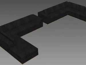 Ich forme das Sofa in zwei Richtungen 3D Modell