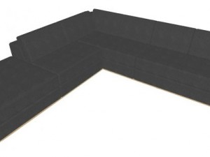 l shape sofa in two direction 3D-Modell