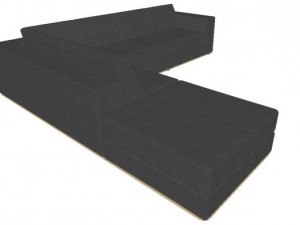 l shape sofa in two direction 3D-Modell